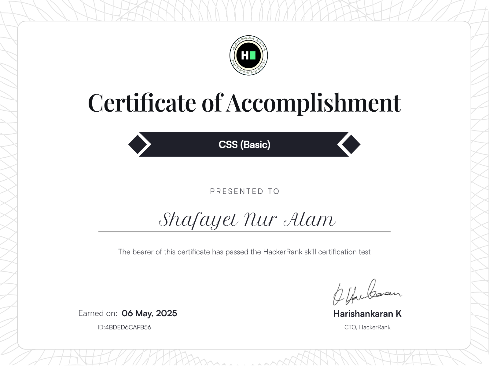 CSS (Basic) Certificate