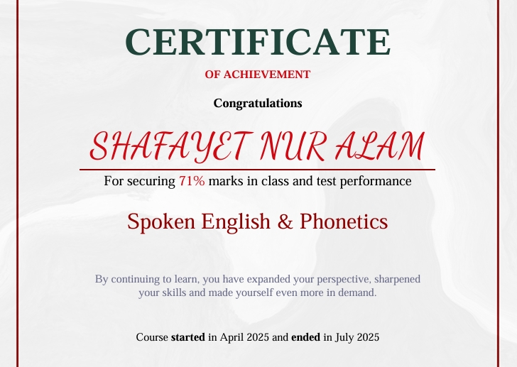 Spoken English & Phonetics